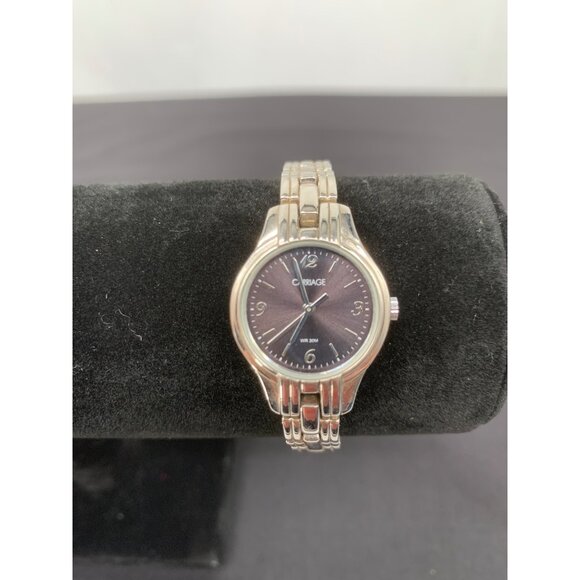 Carriage Ladies WR 30M Analog Watch 7" Sliver Tone Metal NEW Battery - Picture 1 of 4